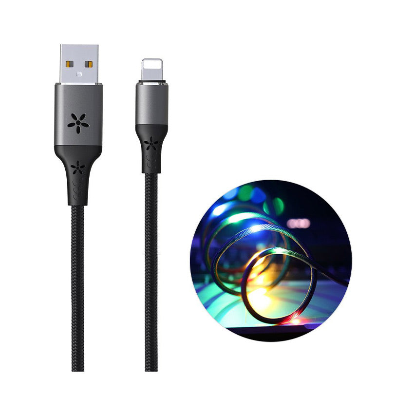 Remax Luminous Lightning USB Cable 1m RC-133i Black