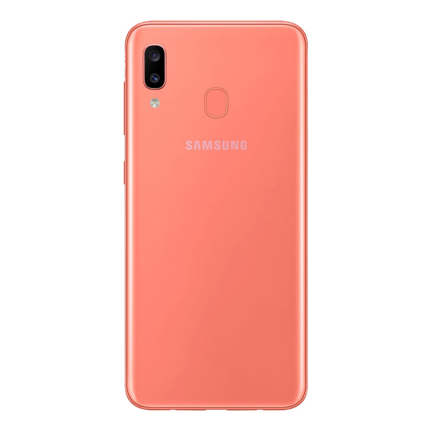 Samsung Galaxy A20e Coral back - Fonez -Keywords : MacBook - Fonez.ie - laptop- Tablet - Sim free - Unlock - Phones - iphone - android - macbook pro - apple macbook- fonez -samsung - samsung book-sale - best price - deal