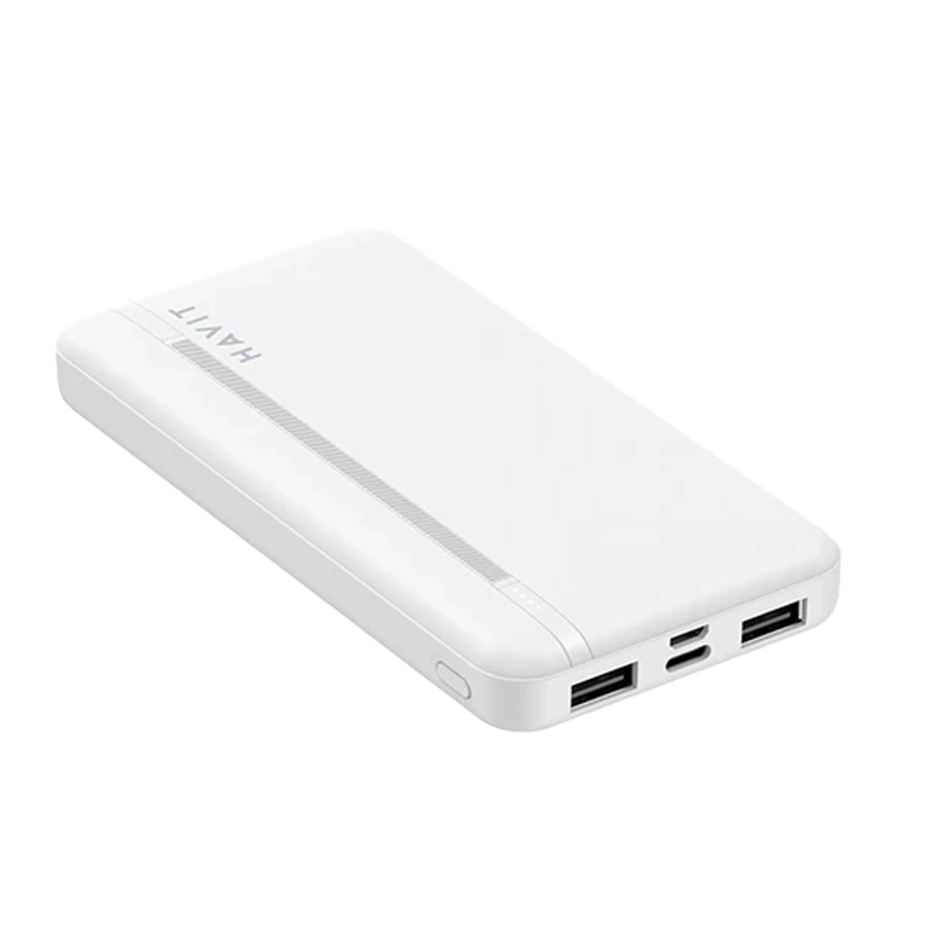 HAVIT Smart Portable Power Bank 10000mAh White with LED Indicator PB89