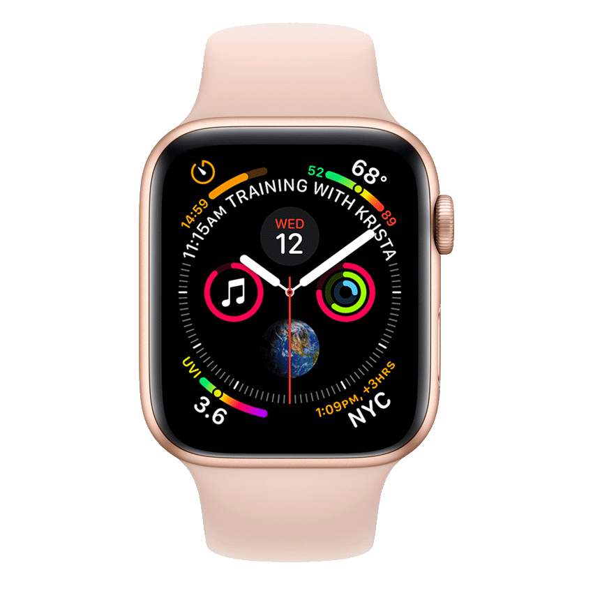 Apple Watch Series 4 GPS 40mm gold front view - Fonez