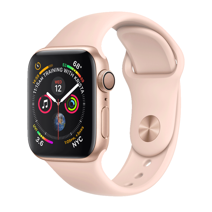 Apple Watch Series 4 GPS 40mm gold left side view - Fonez