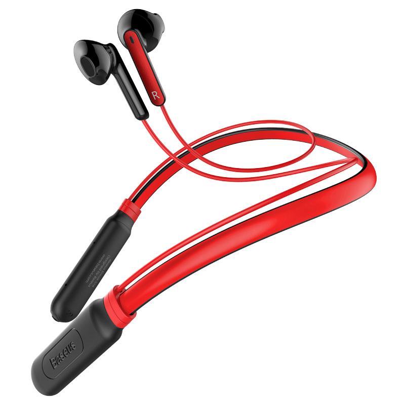 Baseus Encok Neck Hung Bluetooth Earphone Red - Fonez