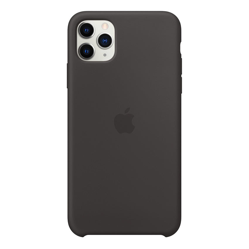 Official Apple Case iPhone 11 Pro Max Silicone Black MX002ZM/A back view