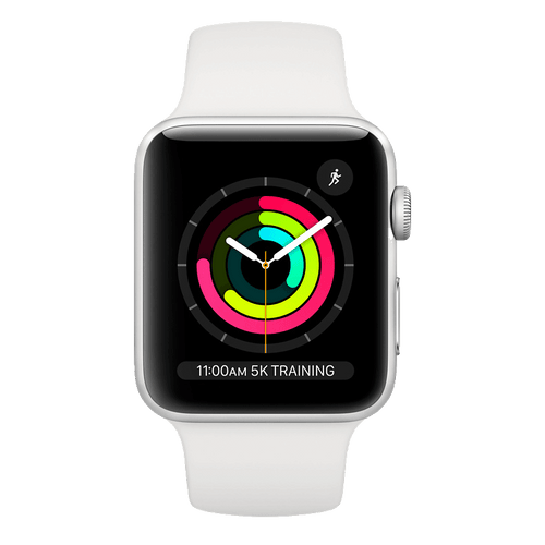 Apple Watch Series 3 GPS 38mm silver front view - Fonez