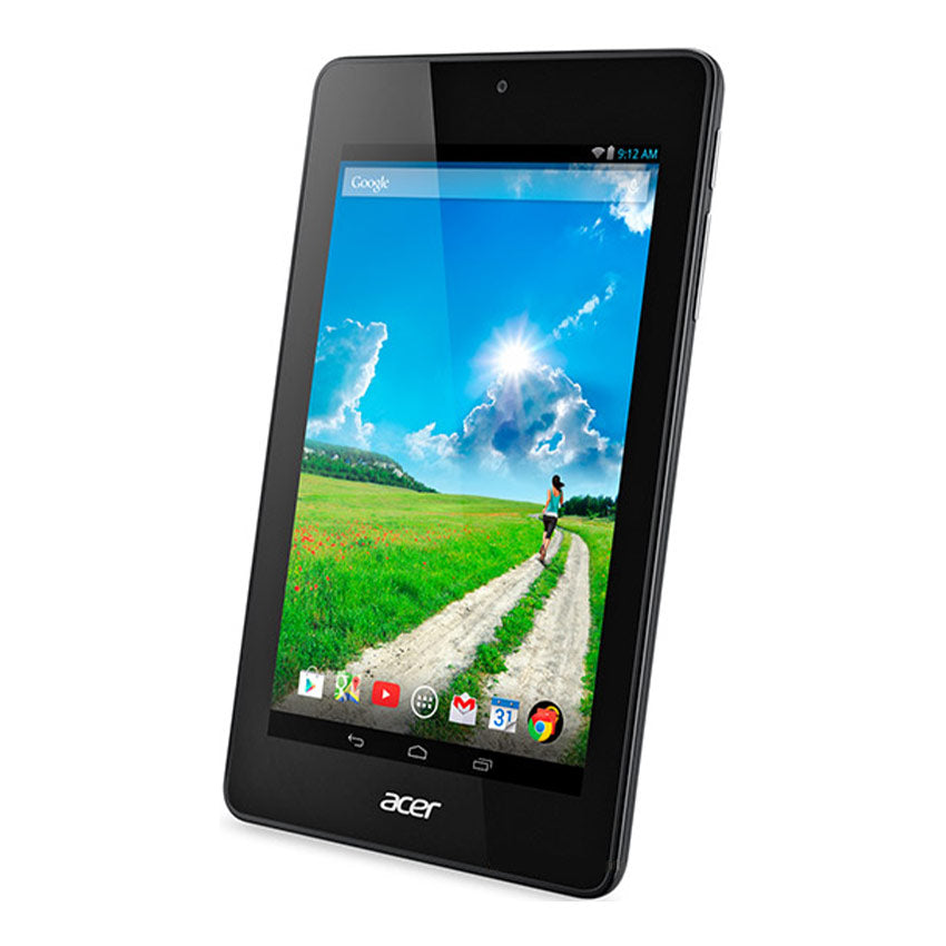 Acer Iconia One 7inch 16GB Wi-Fi black side view- Fonez-Keywords : MacBook - Fonez.ie - laptop- Tablet - Sim free - Unlock - Phones - iphone - android - macbook pro - apple macbook- fonez -samsung - samsung book-sale - best price - deal