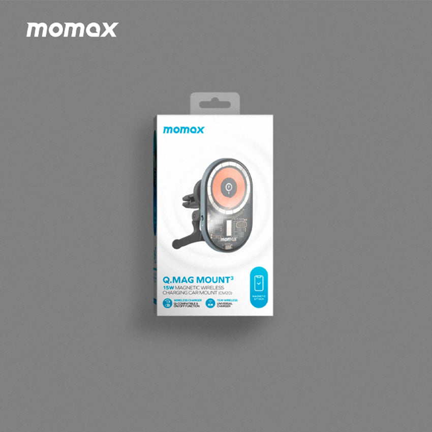 Momax MAG Vent Magnetic Wireless Charging Car Mount box